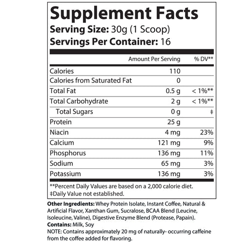 Cappuccino Whey Protein Isolate