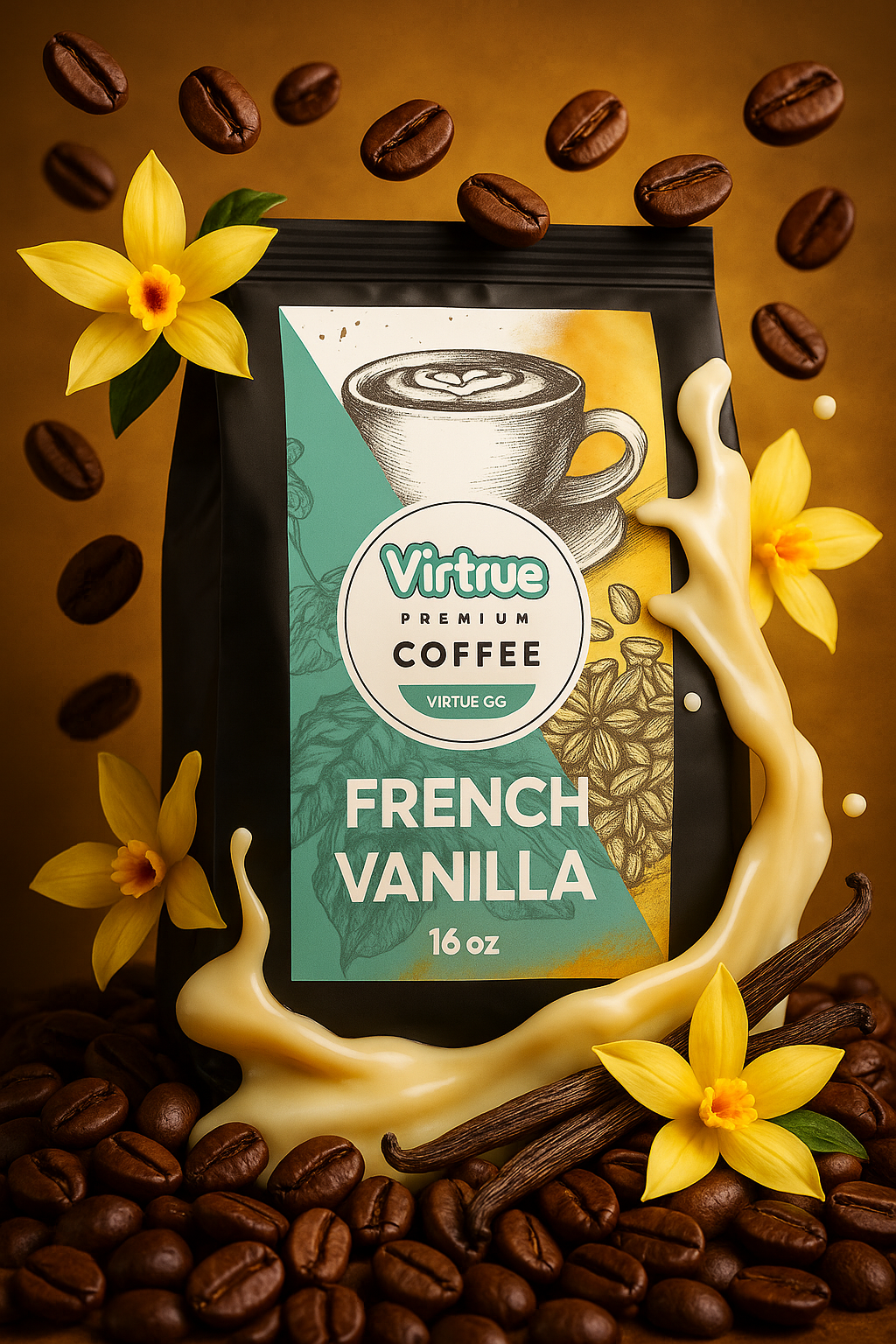 French Vanilla Flavored Coffee – 16oz | Virtrue Premium