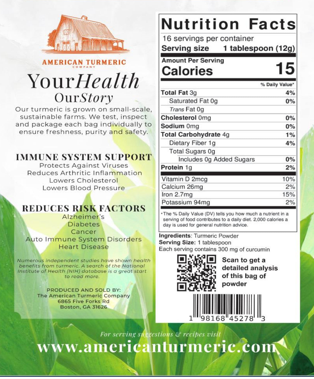 Georgia Gold Turmeric Powder – Certified Lead-Free, Lab Tested, Naturally Grown