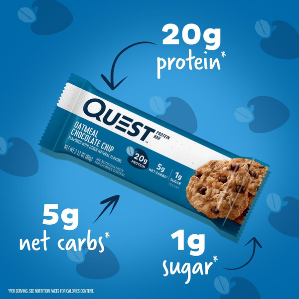 Quest Protein Bar, Oatmeal Chocolate Chip Flavor